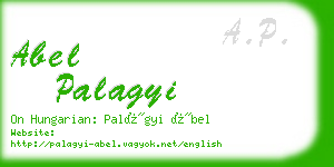 abel palagyi business card